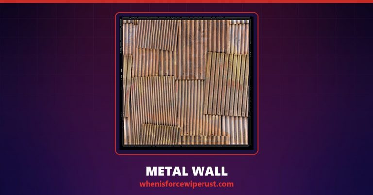 The Rust sheet metal wall in game