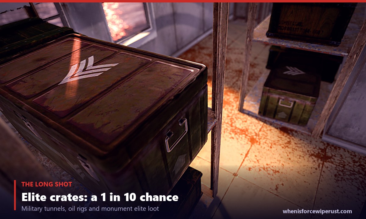 An elite crate in Rust, which carries a one in ten chance of containing Advanced Blueprint Fragments
