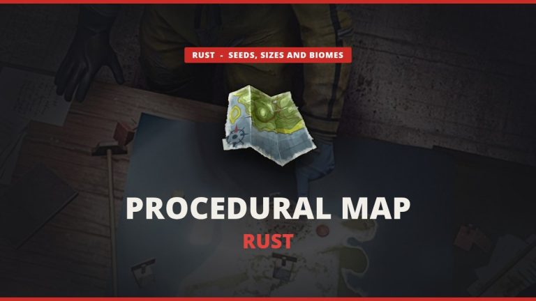 Rust procedural map featured image with the in-game Map item