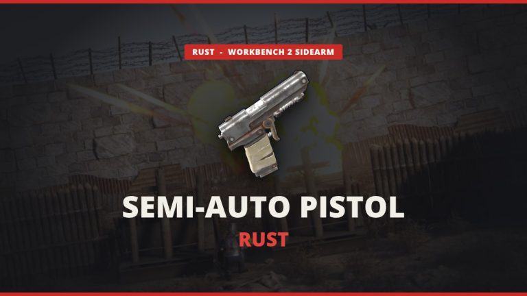 Semi-Automatic Pistol Rust guide featured image with the in-game P2 item art