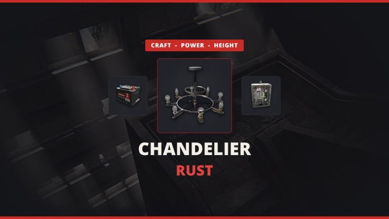 Chandelier Rust featured image: the Chandelier between a small rechargeable battery and an electrical switch over a real in-game interior