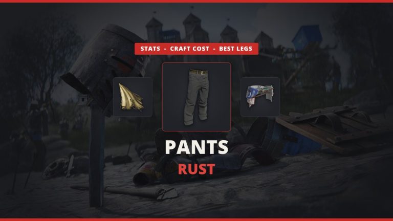 Rust Pants featured image: the Pants icon between cloth and a Road Sign Kilt over official Rust armor art
